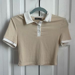 cropped collared shirt